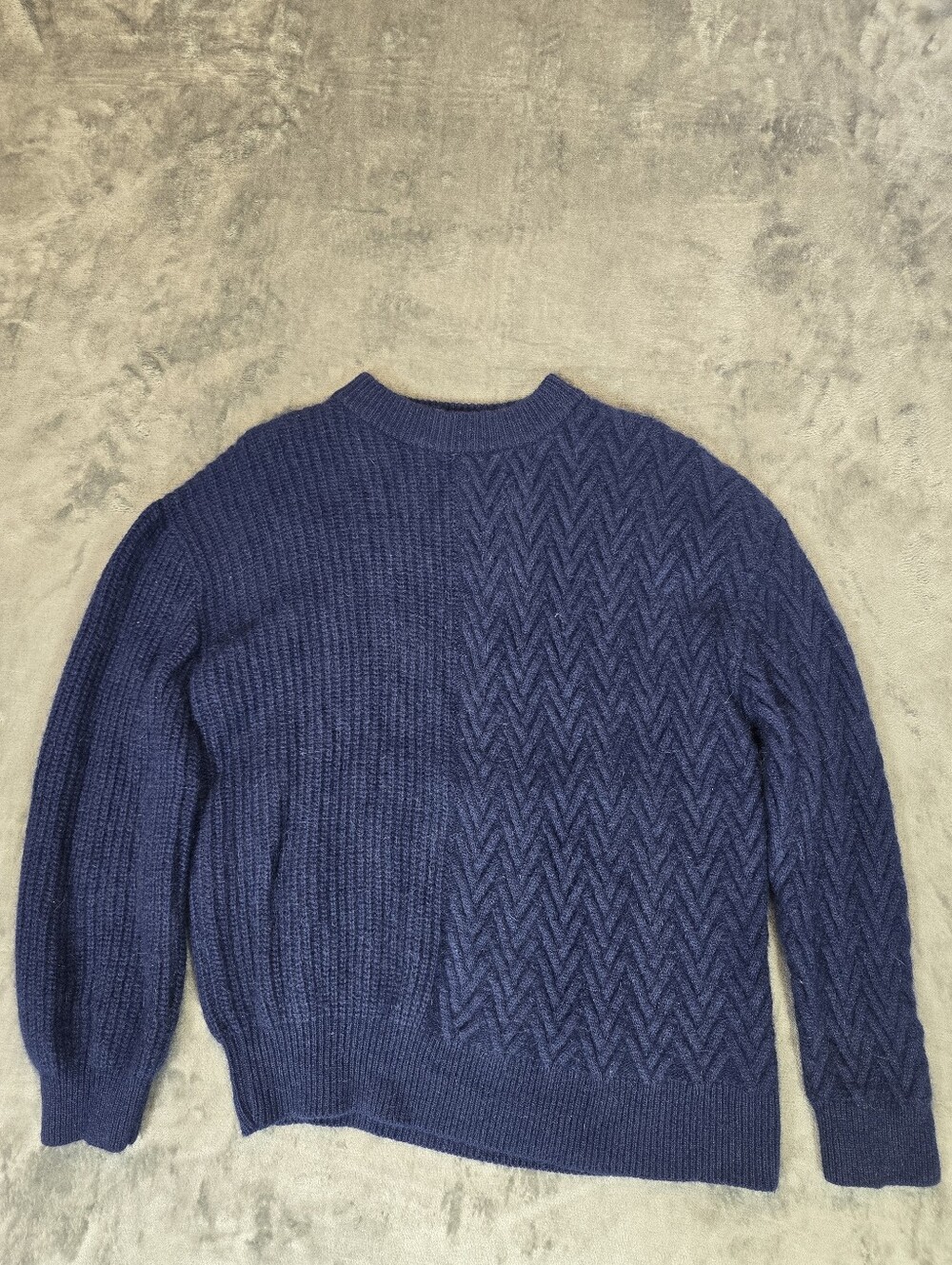 Vintage Y2K Rocket X Lunch Wool Blend Knit Sweater Size Small Navy